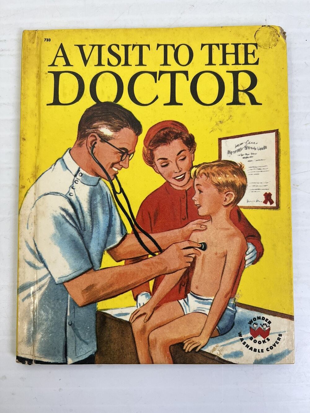 A Visit To The Doctor Wonder Books 1960 MCM Children s Book Vintage Child